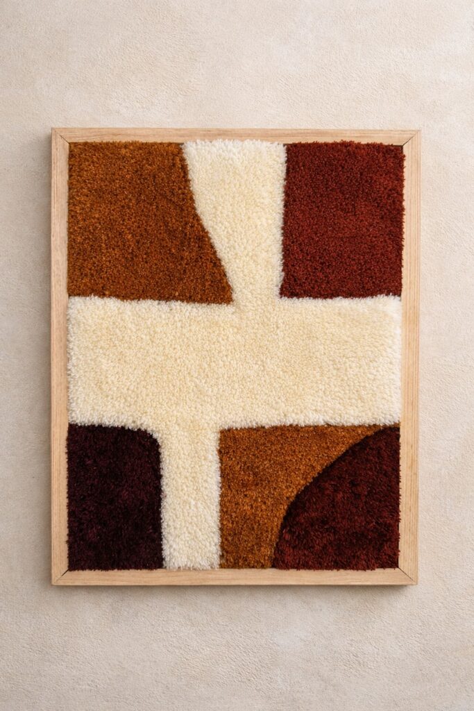 création textile tufting moderne pour décoration intérieure à Marrakech